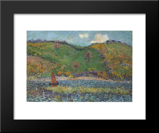 The Belon River 20x24 Black Modern Wood Framed Art Print Poster by Loiseau, Gustave