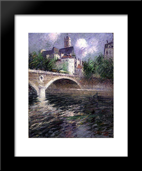 The Church Of St. Gervais 20x24 Black Modern Wood Framed Art Print Poster by Loiseau, Gustave