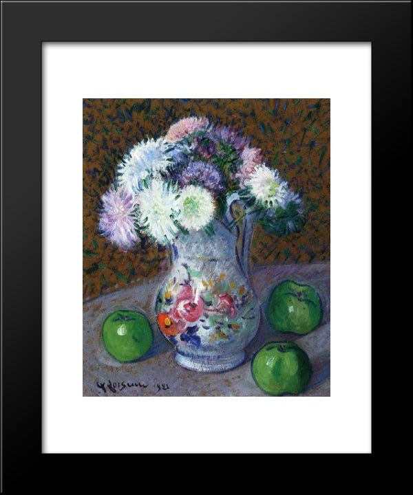 Vase Of Flowers 20x24 Black Modern Wood Framed Art Print Poster by Loiseau, Gustave