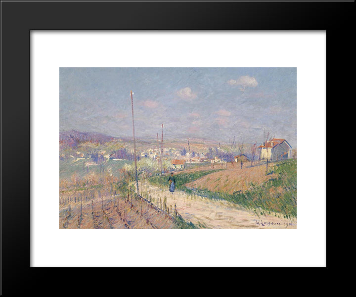 Village In Spring 20x24 Black Modern Wood Framed Art Print Poster by Loiseau, Gustave