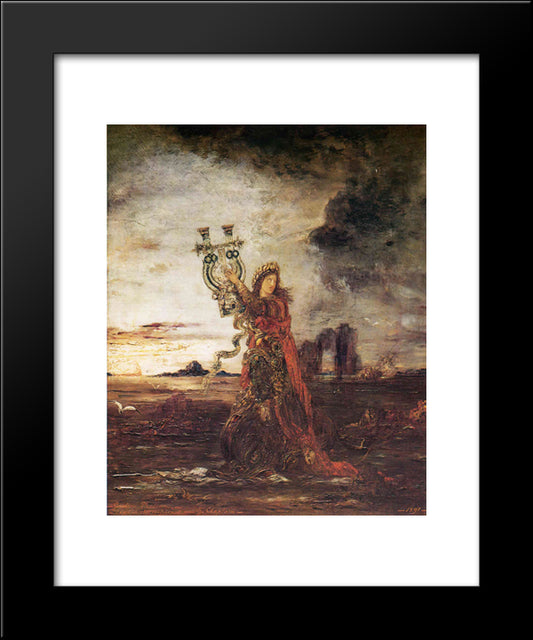 Arion 20x24 Black Modern Wood Framed Art Print Poster by Moreau, Gustave