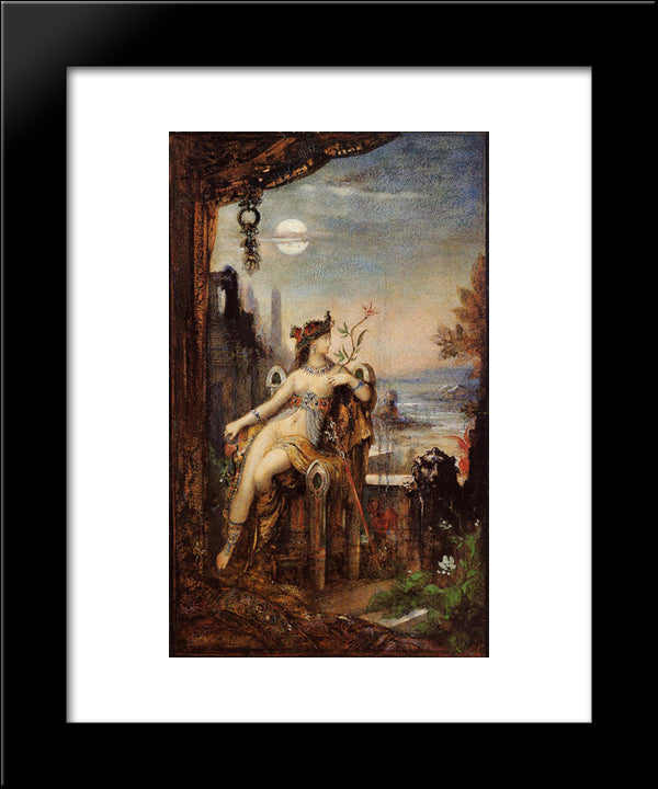 Cleopatra 20x24 Black Modern Wood Framed Art Print Poster by Moreau, Gustave