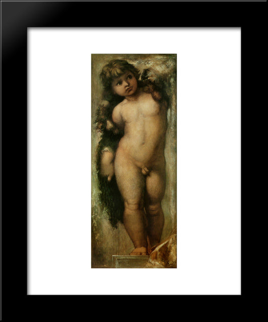 Copy Of Raphael'S Cherub 20x24 Black Modern Wood Framed Art Print Poster by Moreau, Gustave