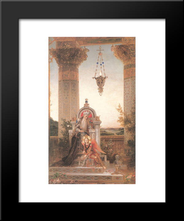 David 20x24 Black Modern Wood Framed Art Print Poster by Moreau, Gustave