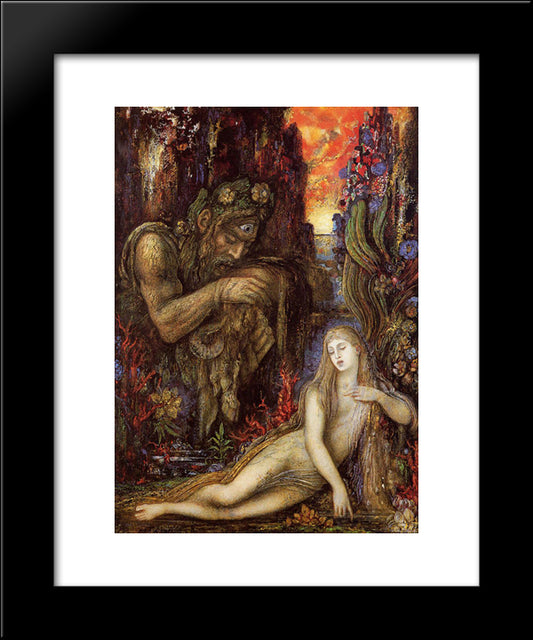 Galatea 20x24 Black Modern Wood Framed Art Print Poster by Moreau, Gustave