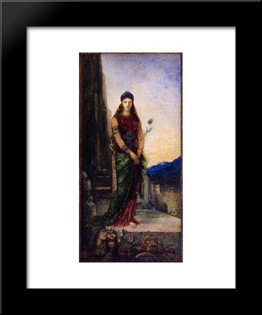 Helen On The Walls Of Troy 20x24 Black Modern Wood Framed Art Print Poster by Moreau, Gustave