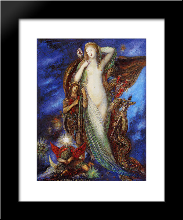 Helene Glorifee 20x24 Black Modern Wood Framed Art Print Poster by Moreau, Gustave