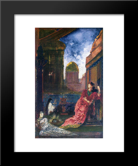 Heridias Salome 20x24 Black Modern Wood Framed Art Print Poster by Moreau, Gustave