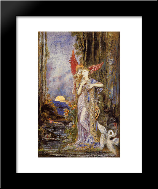 Inspiration 20x24 Black Modern Wood Framed Art Print Poster by Moreau, Gustave