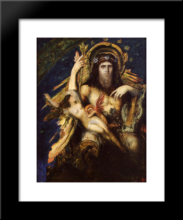 Jupiter And Semele 20x24 Black Modern Wood Framed Art Print Poster by Moreau, Gustave