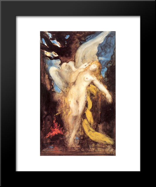 Leda 20x24 Black Modern Wood Framed Art Print Poster by Moreau, Gustave