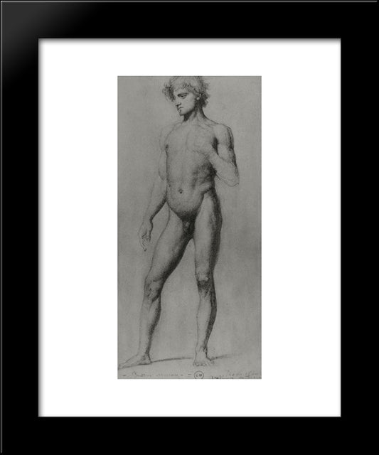 Male Nude 20x24 Black Modern Wood Framed Art Print Poster by Moreau, Gustave