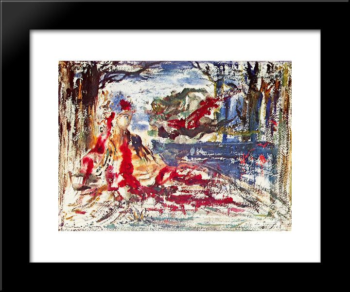 Near The Water 20x24 Black Modern Wood Framed Art Print Poster by Moreau, Gustave