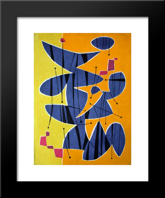Gitanes 20x24 Black Modern Wood Framed Art Print Poster by Singier, Gustave