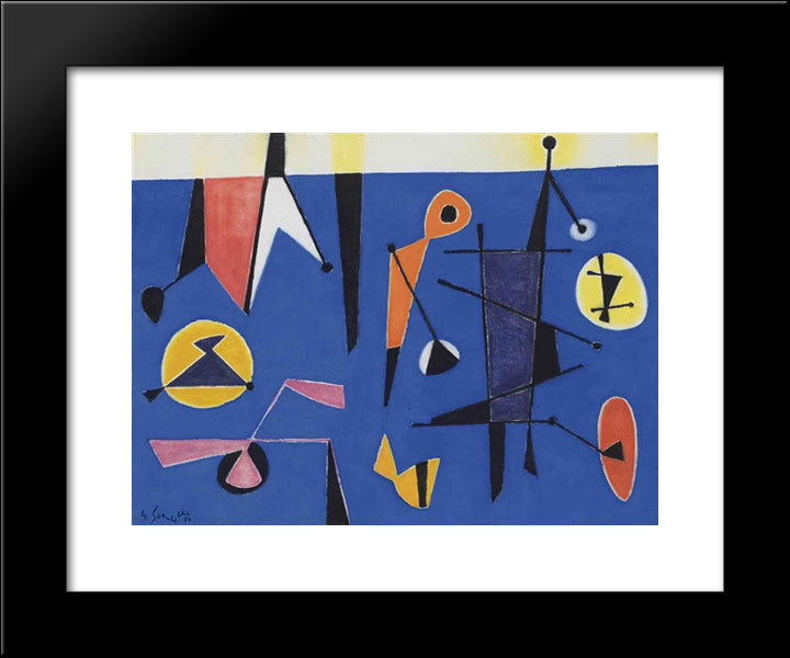 Maree Haute 20x24 Black Modern Wood Framed Art Print Poster by Singier, Gustave