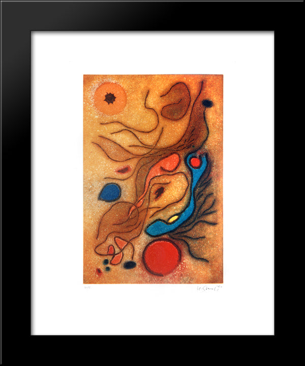 Nereides Lune 20x24 Black Modern Wood Framed Art Print Poster by Singier, Gustave