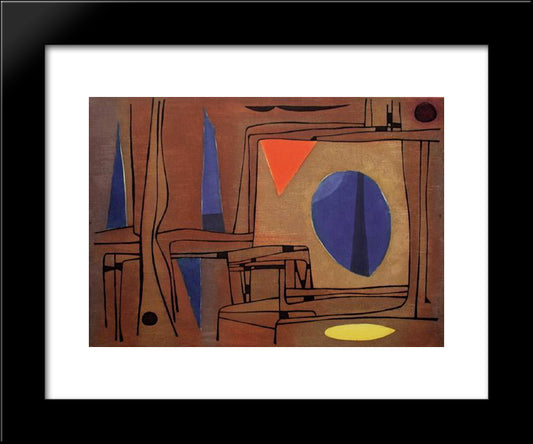 Paysage Egyptien I 20x24 Black Modern Wood Framed Art Print Poster by Singier, Gustave