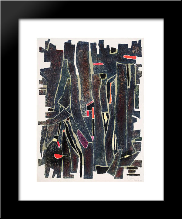 Prison Pour Danae 20x24 Black Modern Wood Framed Art Print Poster by Singier, Gustave