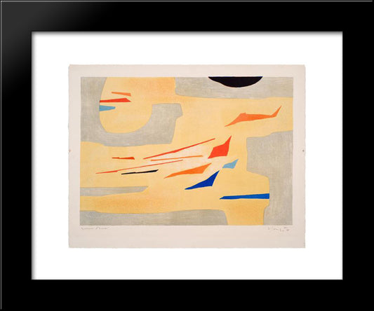 Provence - Vent Lumiere 20x24 Black Modern Wood Framed Art Print Poster by Singier, Gustave