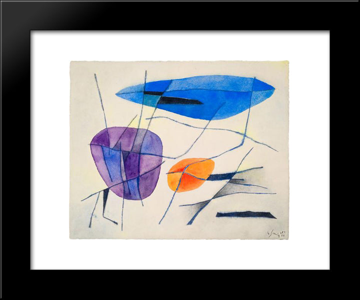 Soleilmaree Basse I 20x24 Black Modern Wood Framed Art Print Poster by Singier, Gustave