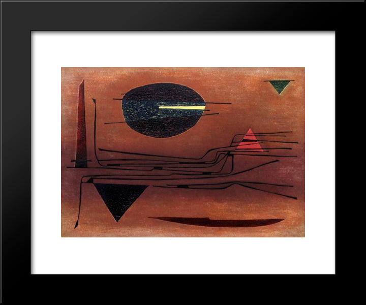 Vallee - Nuit 20x24 Black Modern Wood Framed Art Print Poster by Singier, Gustave