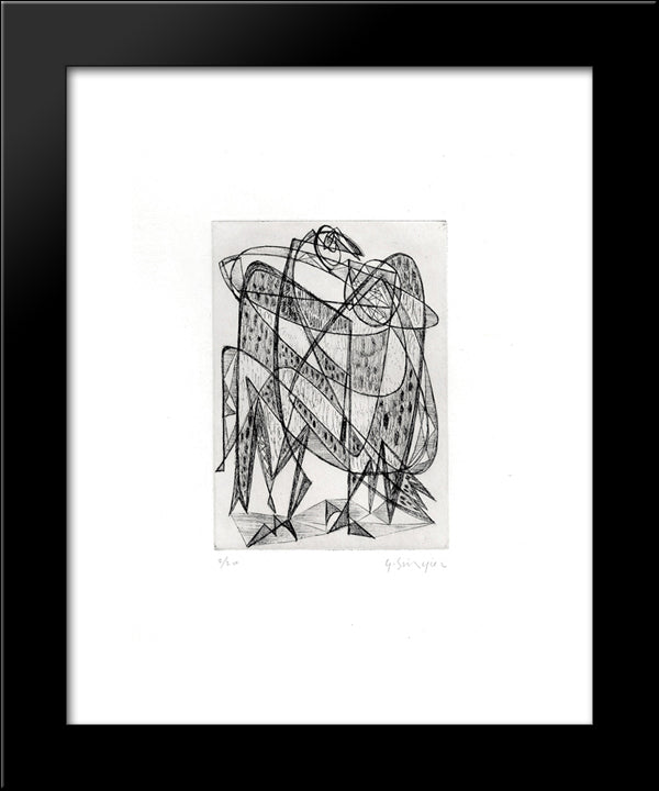 Without Title I 20x24 Black Modern Wood Framed Art Print Poster by Singier, Gustave