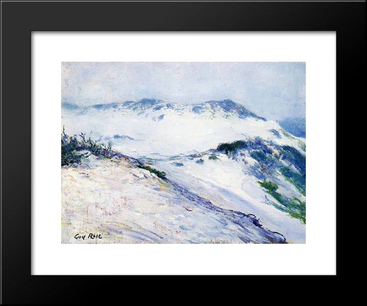 Carmel Dunes 20x24 Black Modern Wood Framed Art Print Poster by Rose, Guy