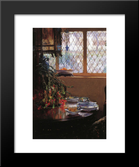 From The Dining Room Window 20x24 Black Modern Wood Framed Art Print Poster by Rose, Guy