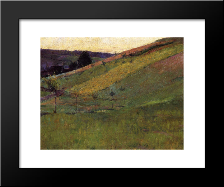 Giverny Hillside 20x24 Black Modern Wood Framed Art Print Poster by Rose, Guy