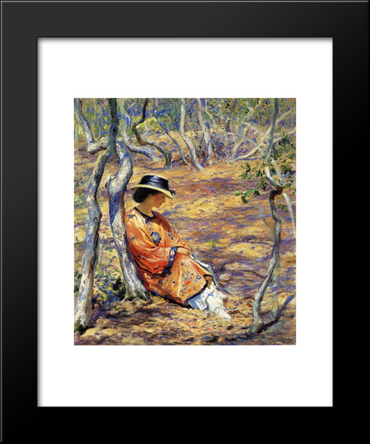In The Oak Grove 20x24 Black Modern Wood Framed Art Print Poster by Rose, Guy