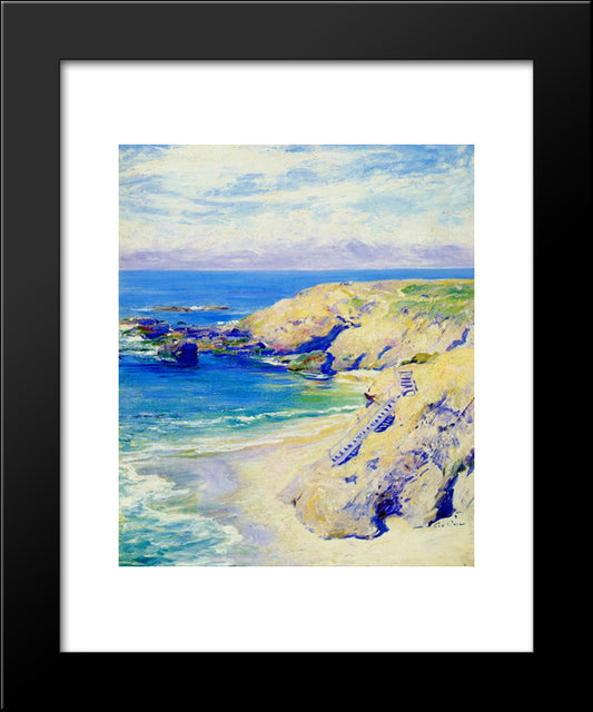 La Jolla Cove 20x24 Black Modern Wood Framed Art Print Poster by Rose, Guy
