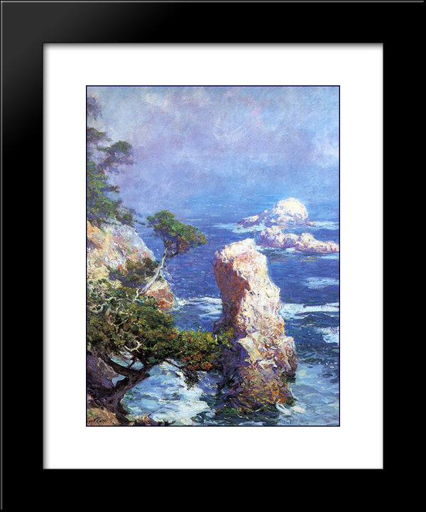 Mist Over Point Lobos 20x24 Black Modern Wood Framed Art Print Poster by Rose, Guy