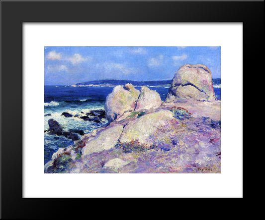 Rocks Point Reamer 20x24 Black Modern Wood Framed Art Print Poster by Rose, Guy
