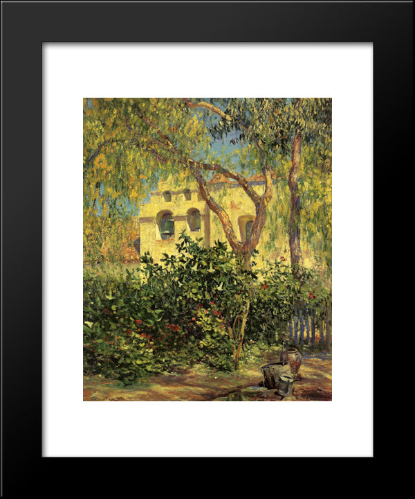 San Gabriel Mission 20x24 Black Modern Wood Framed Art Print Poster by Rose, Guy