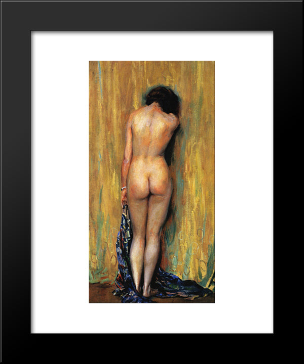 Standing Nude 20x24 Black Modern Wood Framed Art Print Poster by Rose, Guy