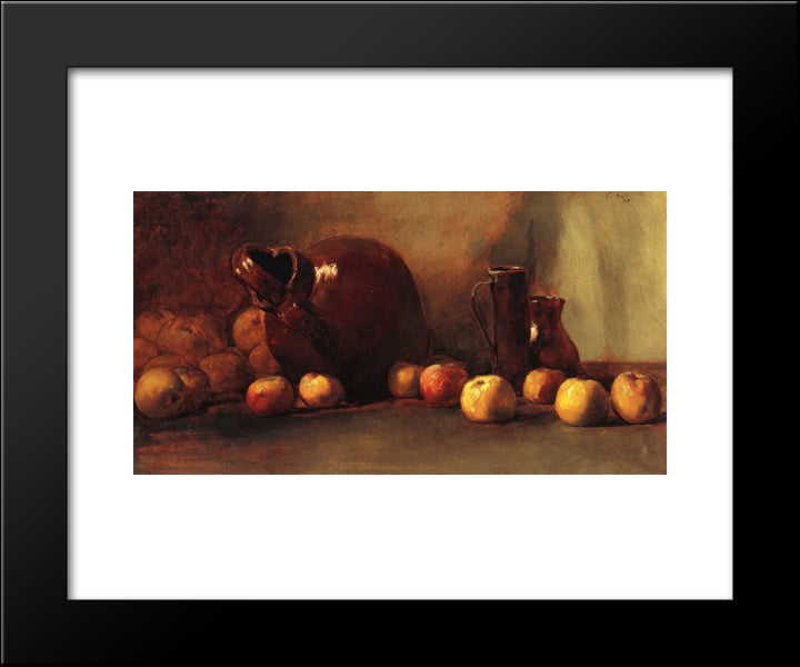 Still Life Jug With Fruit 20x24 Black Modern Wood Framed Art Print Poster by Rose, Guy
