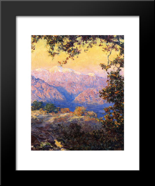 Sunset Glow (Aka Sunset In The High Sierras) 20x24 Black Modern Wood Framed Art Print Poster by Rose, Guy