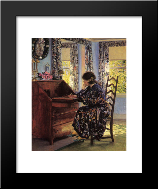 The Difficult Reply 20x24 Black Modern Wood Framed Art Print Poster by Rose, Guy
