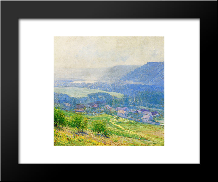 The Saine Valley, Giverny 20x24 Black Modern Wood Framed Art Print Poster by Rose, Guy