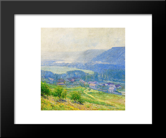 The Saine Valley, Giverny 20x24 Black Modern Wood Framed Art Print Poster by Rose, Guy