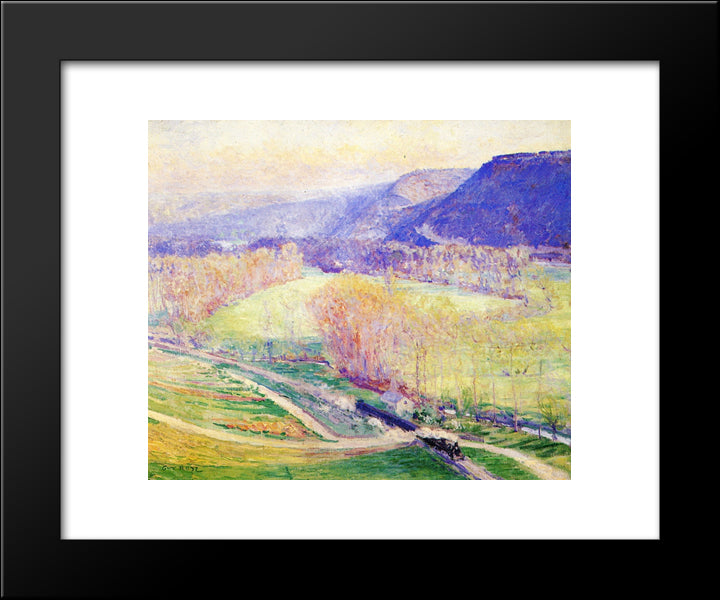The Valley Of The Seine 20x24 Black Modern Wood Framed Art Print Poster by Rose, Guy