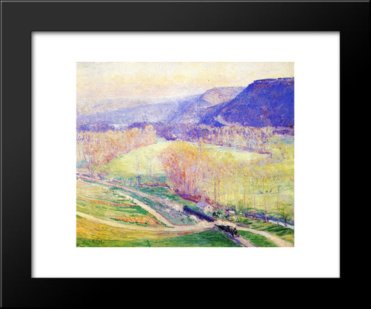 The Valley Of The Seine 20x24 Black Modern Wood Framed Art Print Poster by Rose, Guy