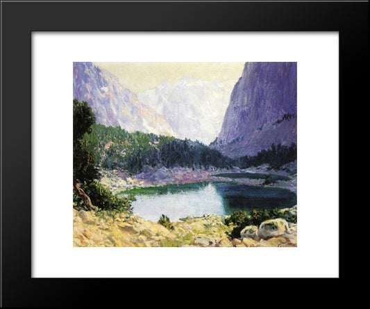 Twin Lakes, High Sierra 20x24 Black Modern Wood Framed Art Print Poster by Rose, Guy