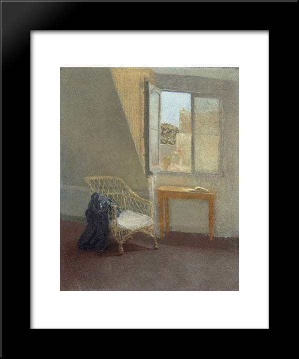 A Corner Of The Artist'S Room In Paris 20x24 Black Modern Wood Framed Art Print Poster by John, Gwen