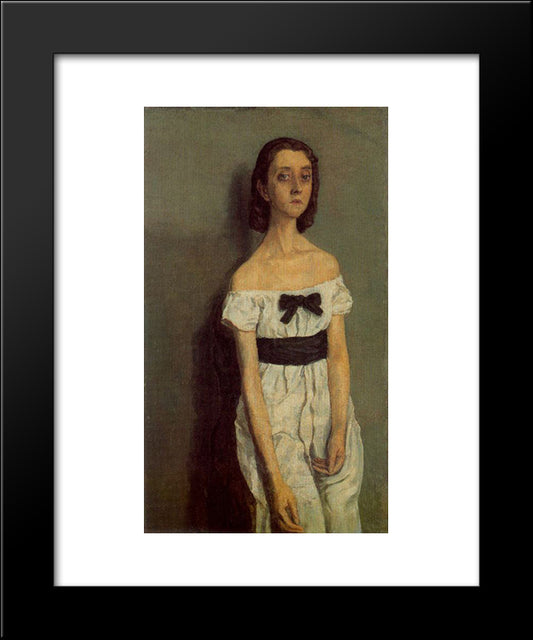 Girl With Bare Shoulders 20x24 Black Modern Wood Framed Art Print Poster by John, Gwen