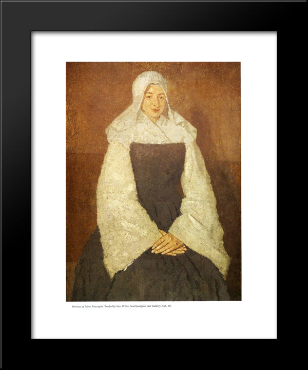 Mother Marie Poussepin 20x24 Black Modern Wood Framed Art Print Poster by John, Gwen