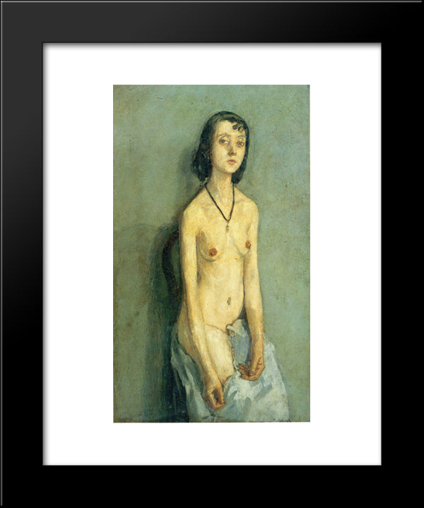 Nude Girl 20x24 Black Modern Wood Framed Art Print Poster by John, Gwen