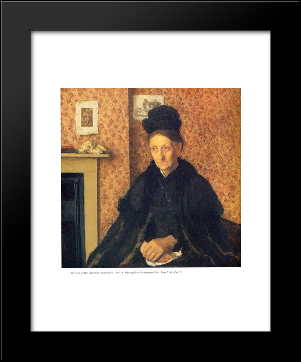 Portrait Of Mrs Atkinson 20x24 Black Modern Wood Framed Art Print Poster by John, Gwen