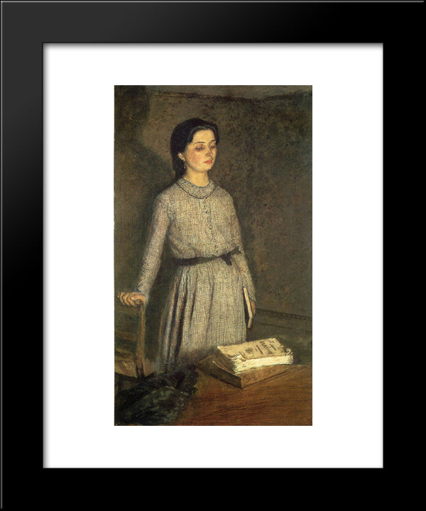 The Student 20x24 Black Modern Wood Framed Art Print Poster by John, Gwen