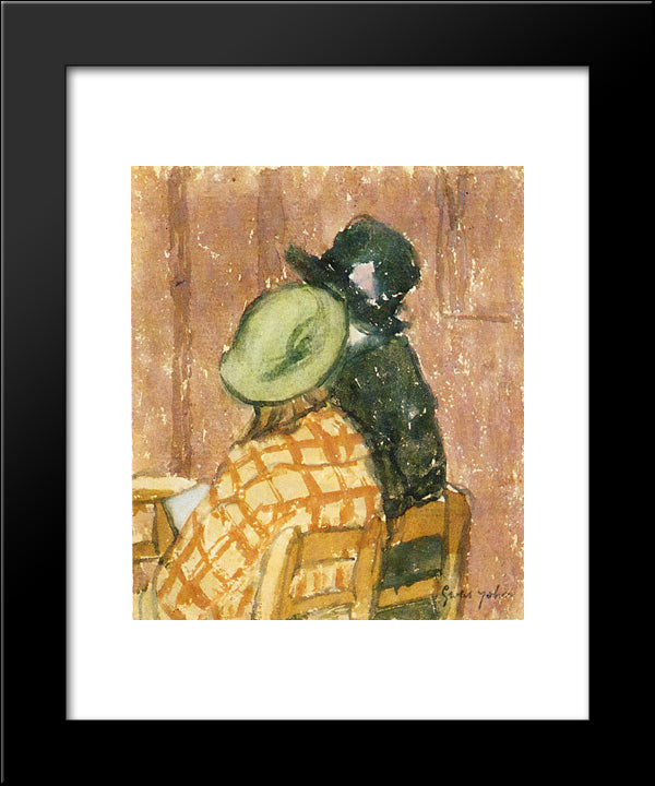 Two Women 20x24 Black Modern Wood Framed Art Print Poster by John, Gwen